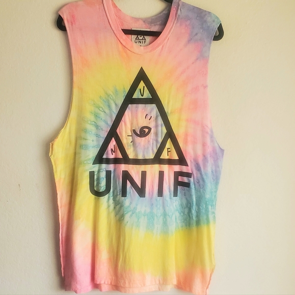 UNIF Tie Dye Logo Tank - Picture 6 of 12